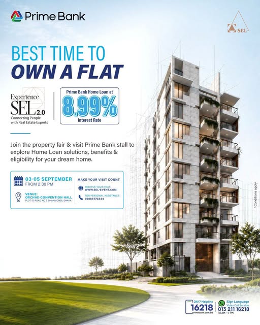 Prime Bank Home Loan at 8.99% Interest at SEL Property Fair