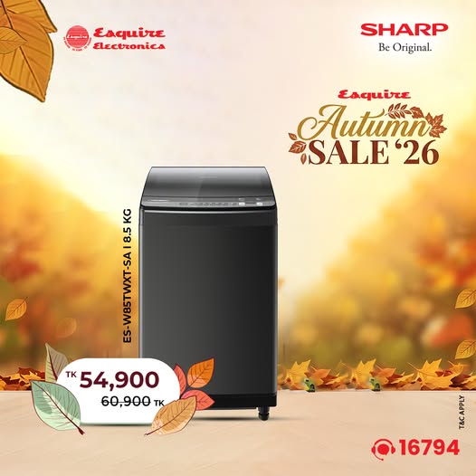 Special Price on Sharp Full Auto J-Tech Inverter Washing Machine at Esquire Electronics