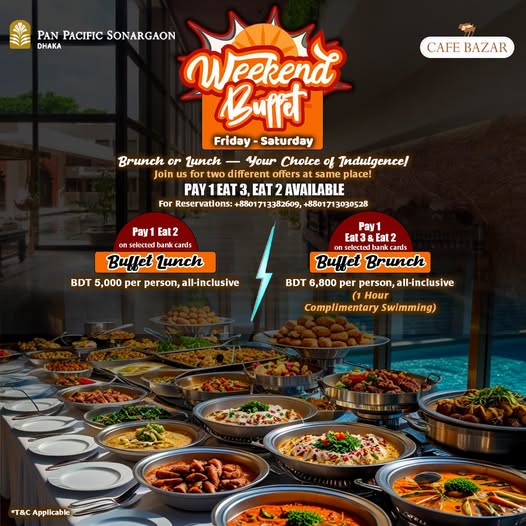 Weekend Buffet Brunch with Pay 1 Eat 3