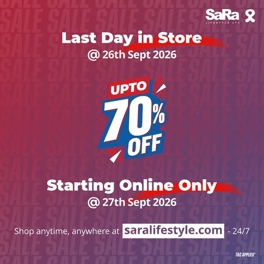 Up To 70% OFF at SaRa Lifestyle Ltd.