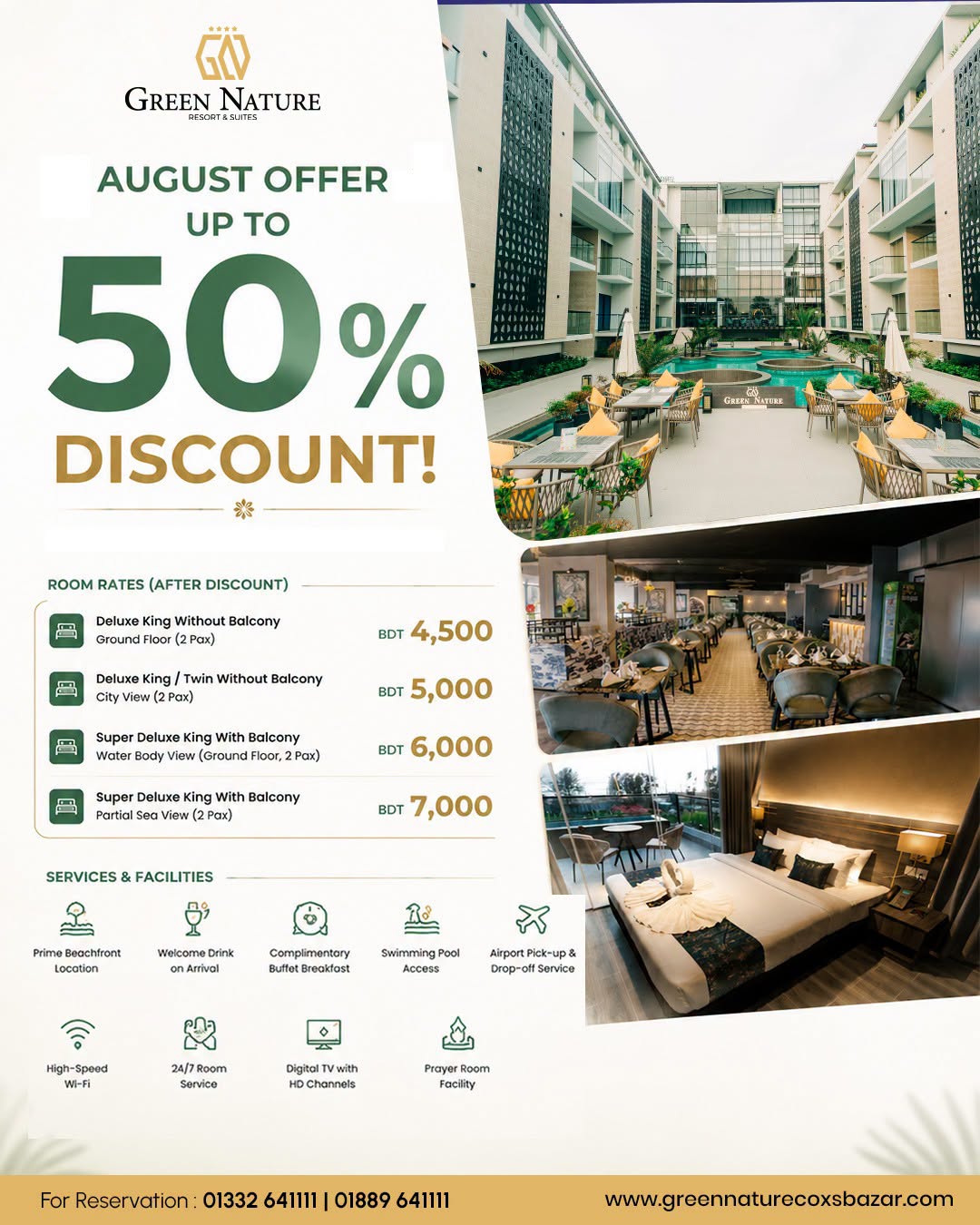 August Special: Up to 50% Off at Green Nature Resort & Suites