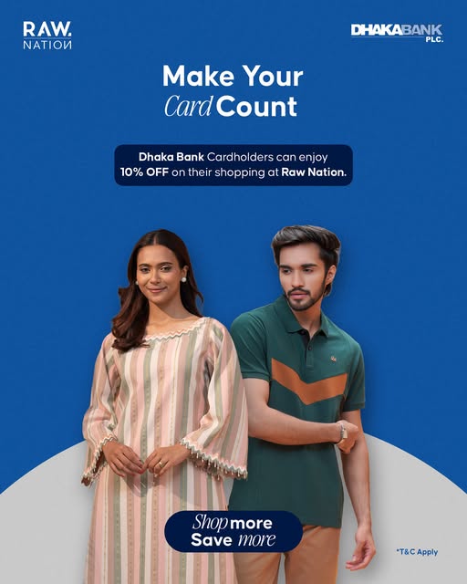 Dhaka Bank x Raw Nation — 15% OFF