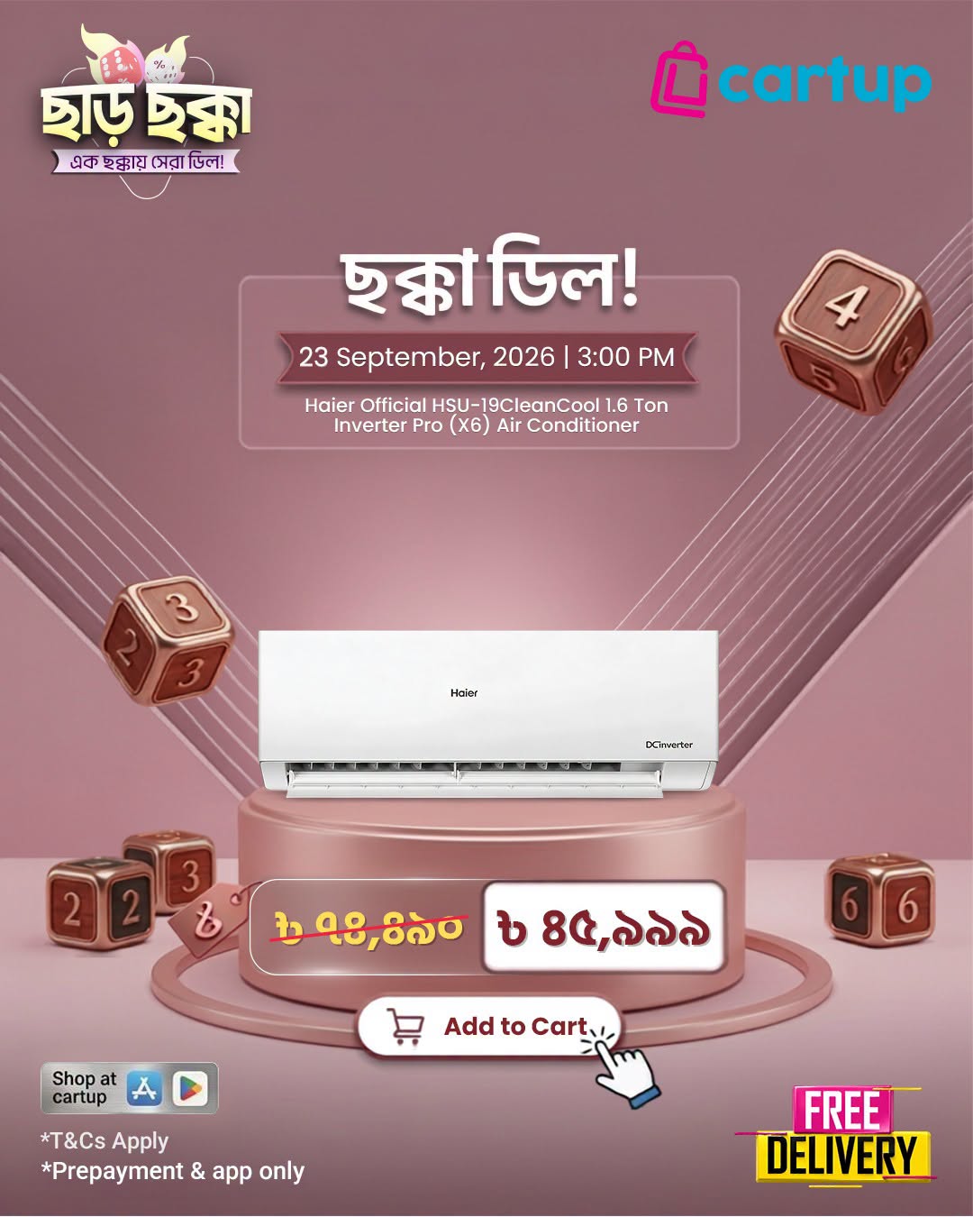 Haier HSU-19CleanCool 1.6 Ton Inverter Pro (X6) Air Conditioner - Special Price