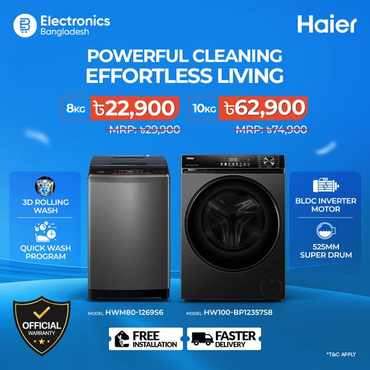 Special Offer Price on Haier 10KG Washing Machine