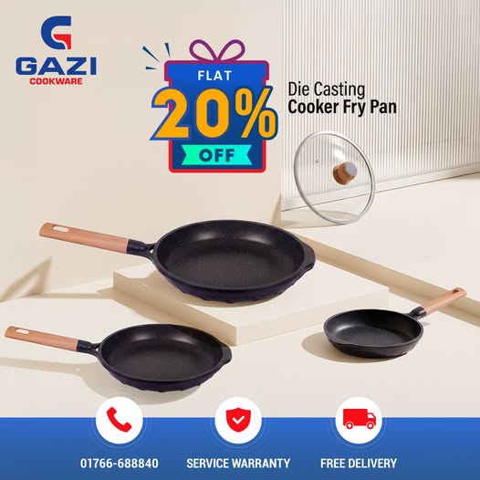 Flat 20% Off on Gazi Fry Pan