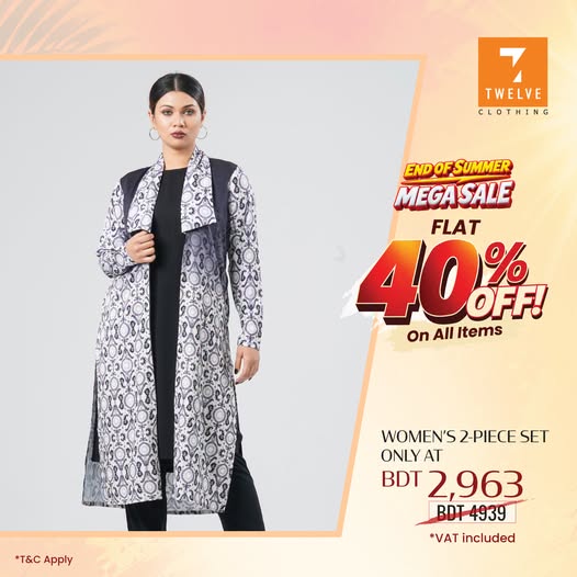 Flat 40% Off on All Items at Twelve Clothing
