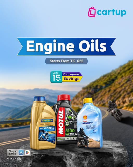 Engine Oils Starting from TK. 625 with Up to 15% Pre-payment Savings