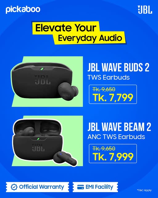 Special prices on JBL TWS Earbuds at Pickaboo.com