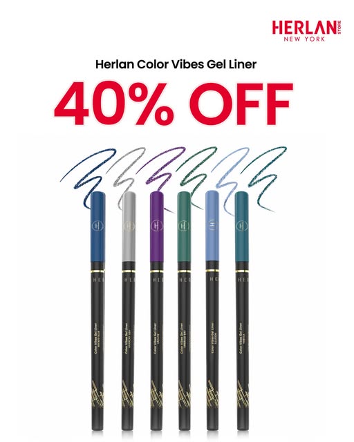 FLAT 40% OFF on Herlan Color Vibes Gel Liners