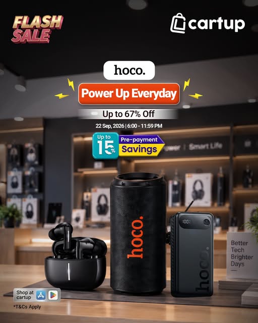 Extra 10% Discount on Hoco Electronics at Cartup