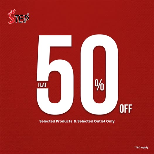 Flat 50% OFF at Step Footwear