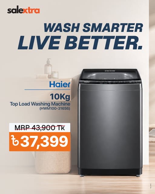 15% off Haier 10kg Top Load Washing Machine