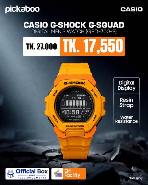 Casio G-SHOCK G-SQUAD Digital Men's Watch (GBD-300-9) - Tk. 17,550