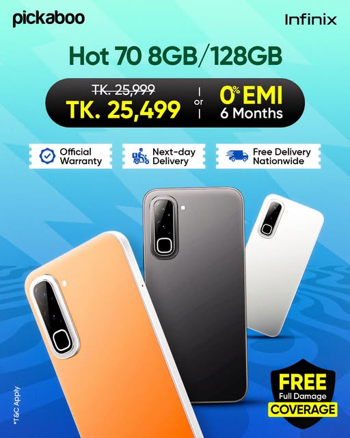Infinix Hot 70 (8GB/128GB) at Pickaboo