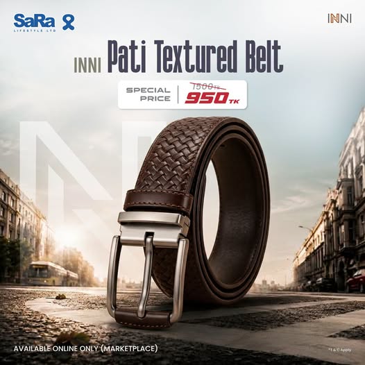 Inni Pati Textured Belt Special Price