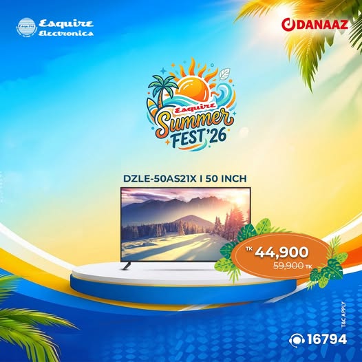 Esquire Summer Fest '26 – Danaaz 50" 4K UHD Smart LED TV Offer