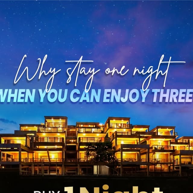 Pay for 1 Night, Get 2 Nights Free