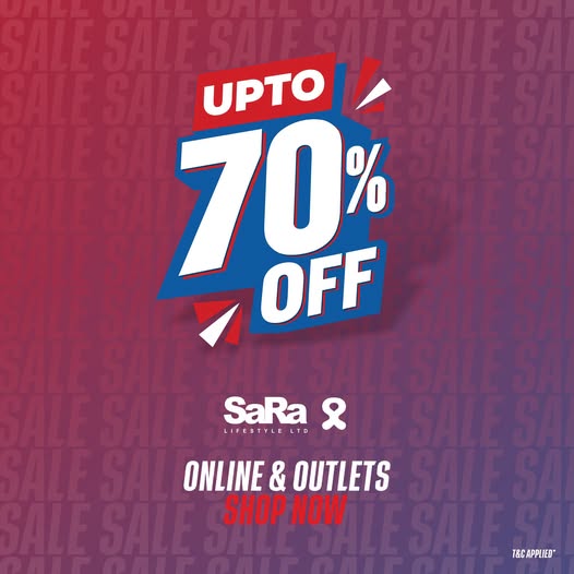 Up to 70% OFF at SaRa Lifestyle