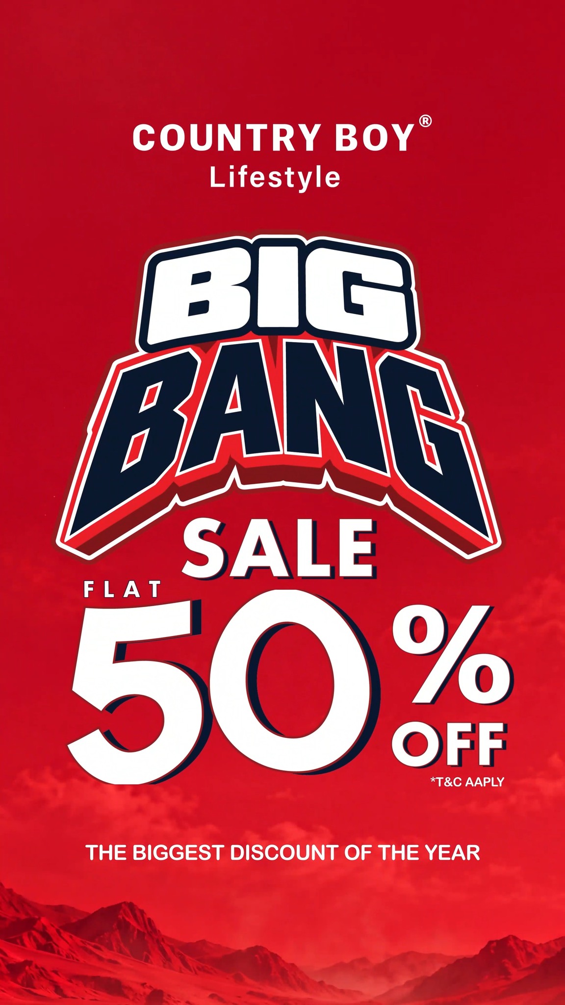 Big Bang Sale — Flat 50% Off