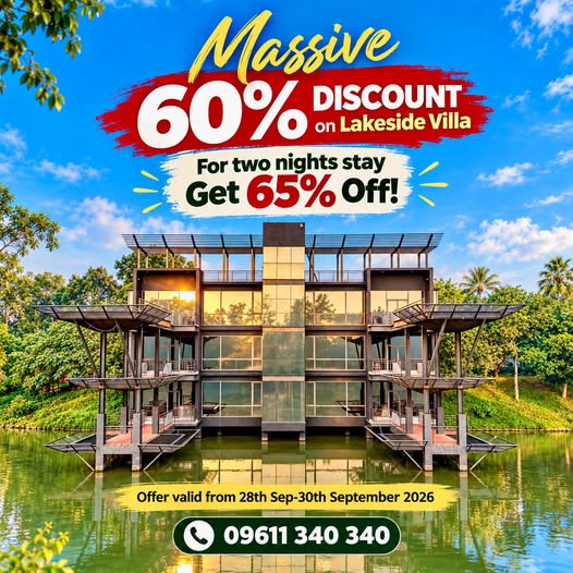60% OFF on Lakeside Villa at Sarah Resort