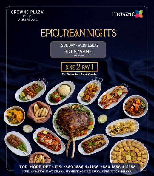 Epicurean Nights at Mosaic – Dine 2 Pay 1