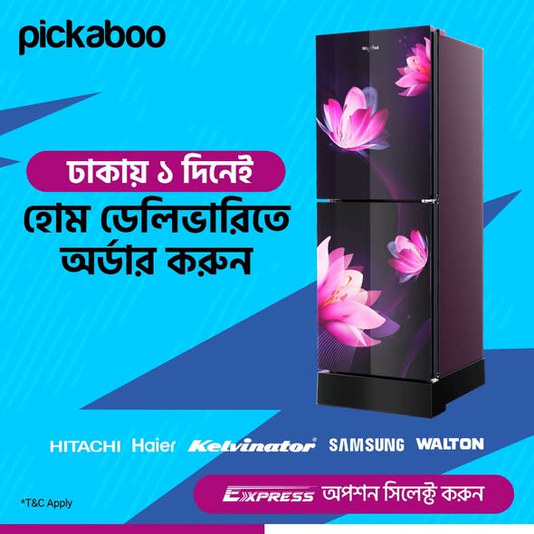 Flat ৳1,000 off on card payment for refrigerators at Pickaboo.com