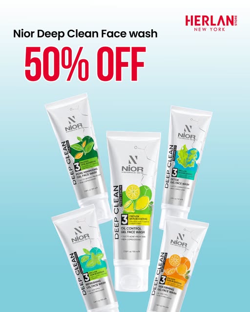 50% OFF on Nior Deep Clean Face Washes