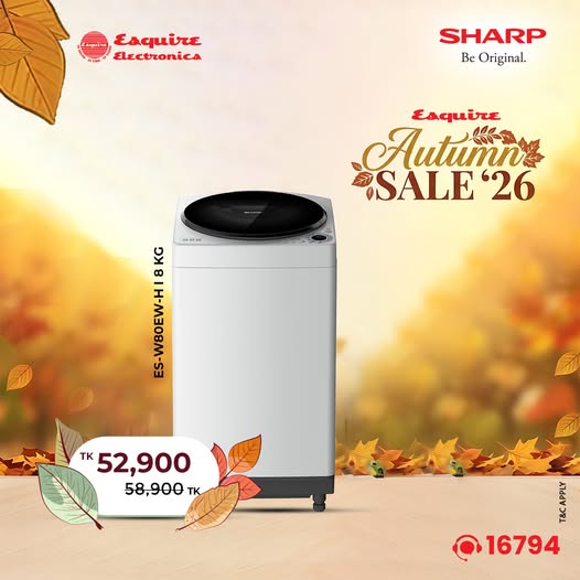 Sharp 8 KG Full Auto Washing Machine - Esquire Autumn Sale ’26 Offer