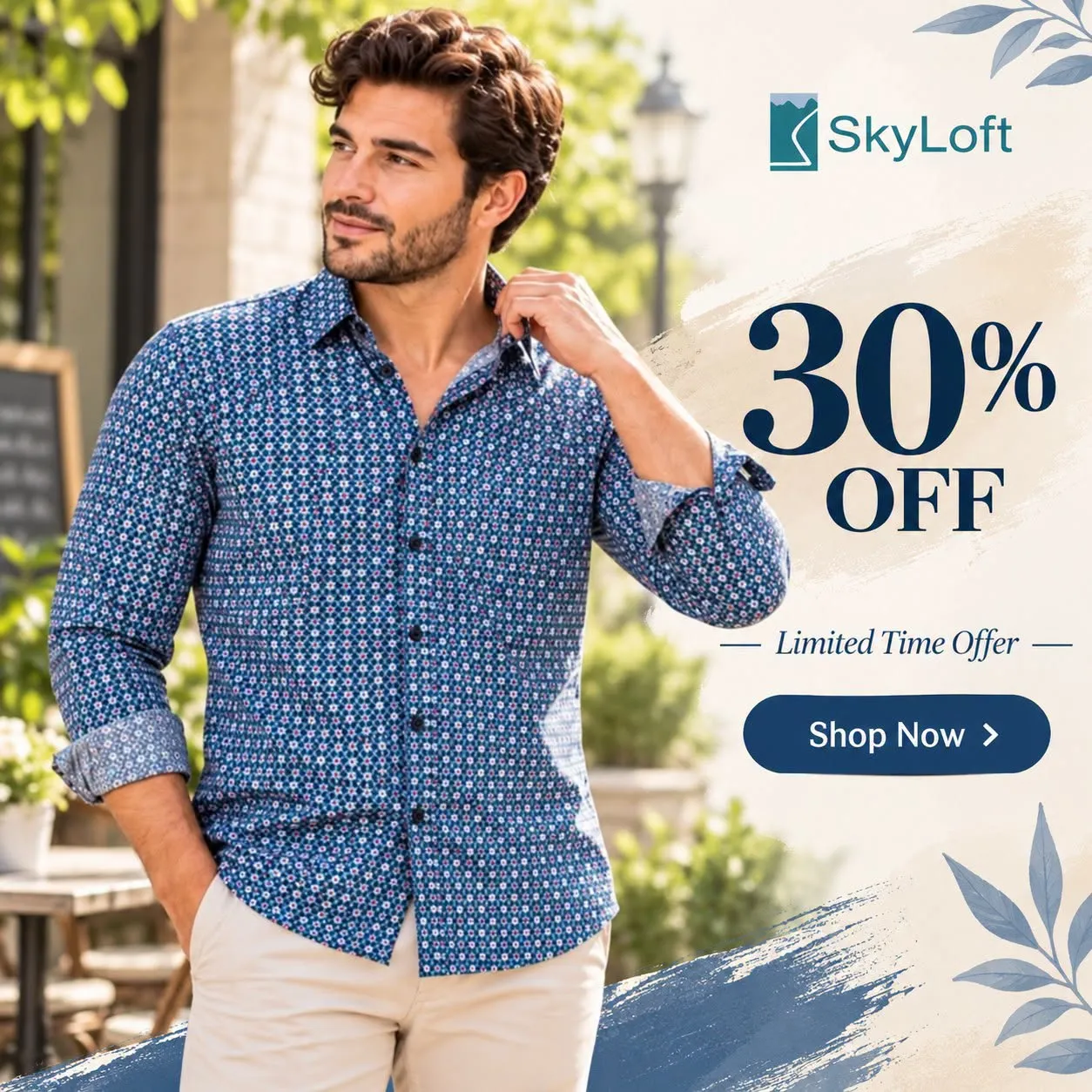 30% OFF on SkyLoft Printed Shirts