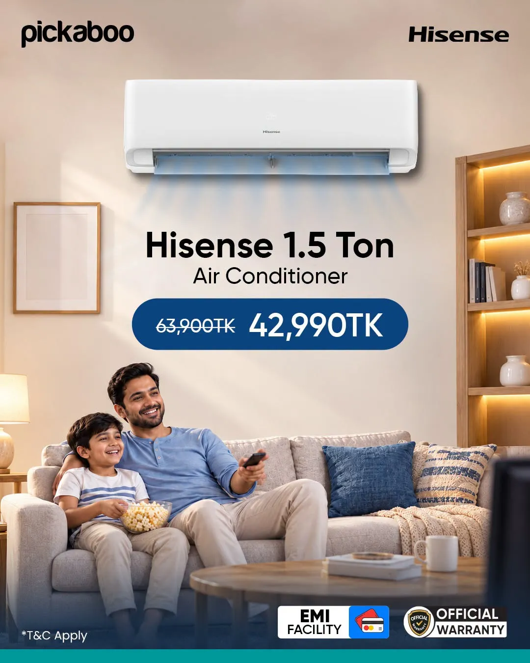 Hisense 1.5 Ton Air Conditioner — Special Price ৳42,990