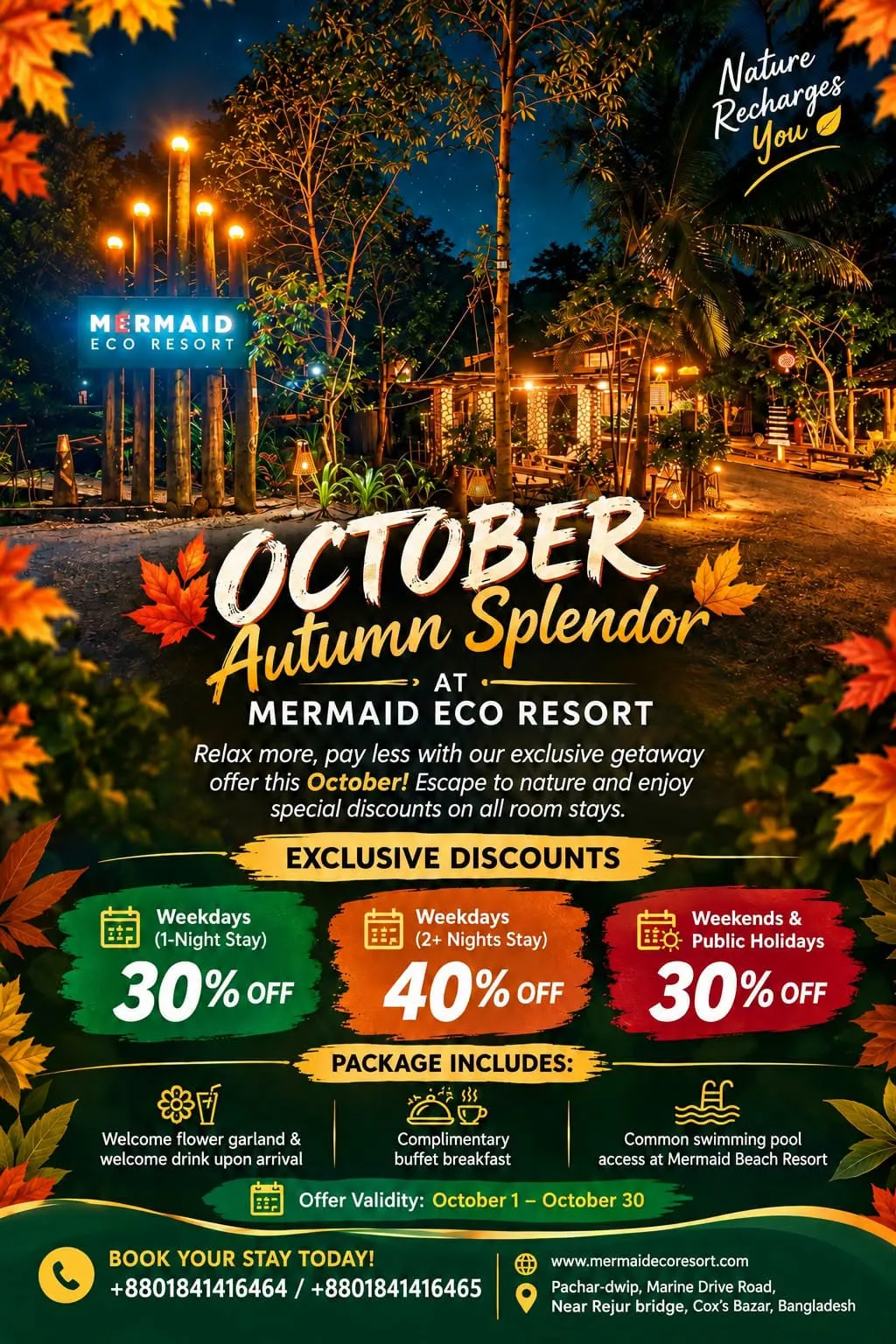October Autumn Splendor at Mermaid Eco Resort — Up to 40% OFF