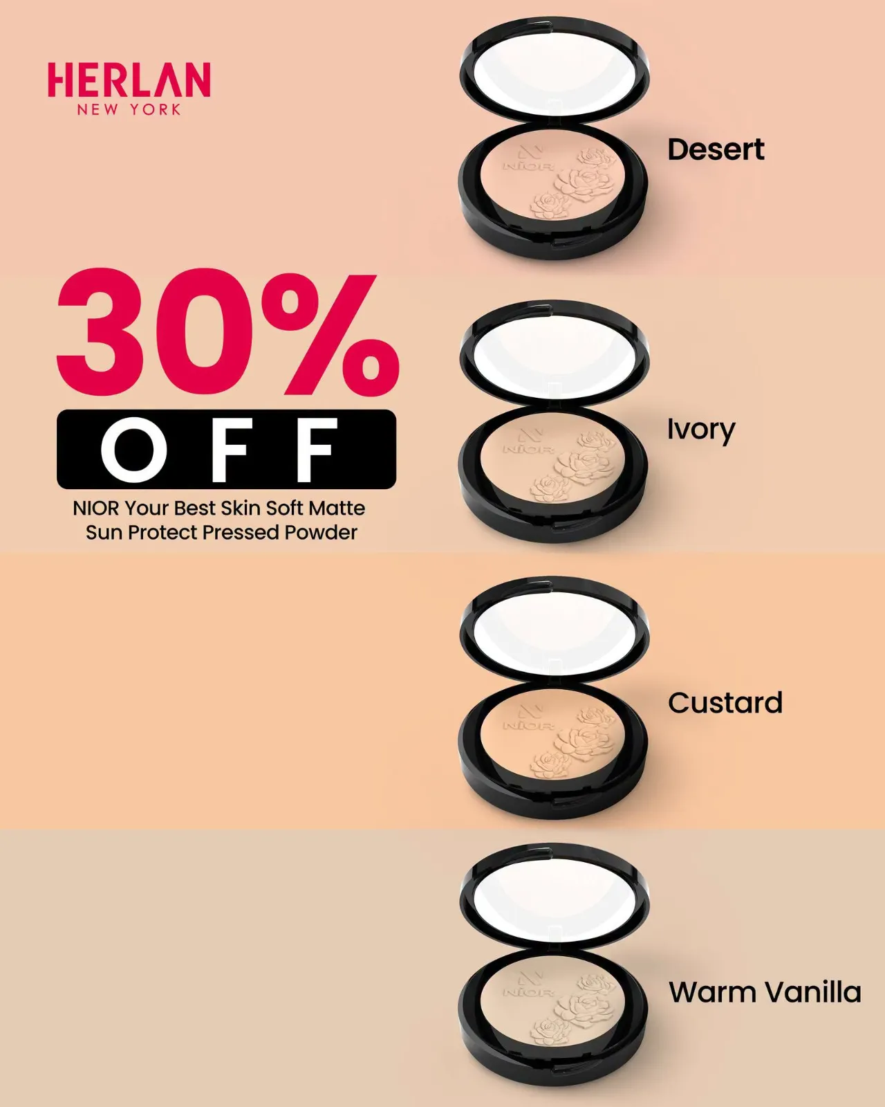30% OFF NIOR Soft Matte Sun Protect Pressed Powder